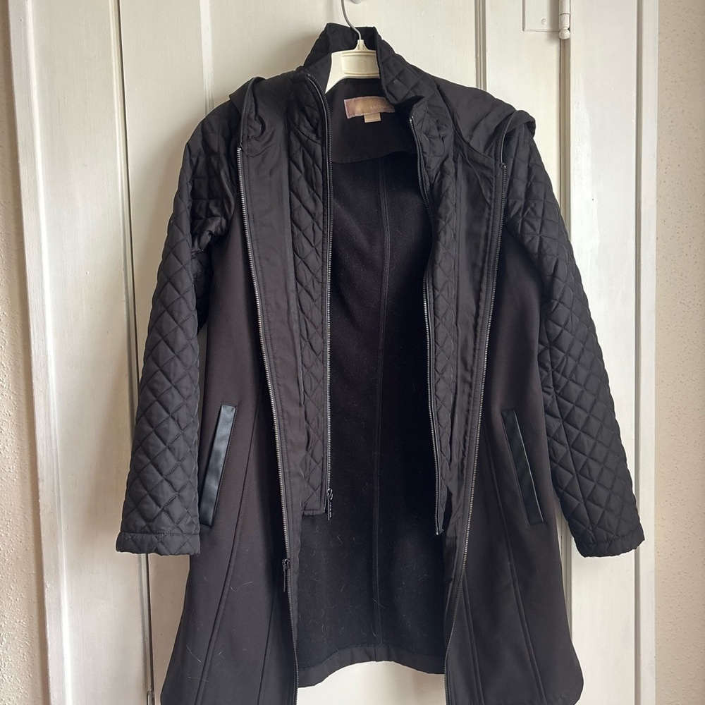 Michael Kors Black Quilted Puffer Coat